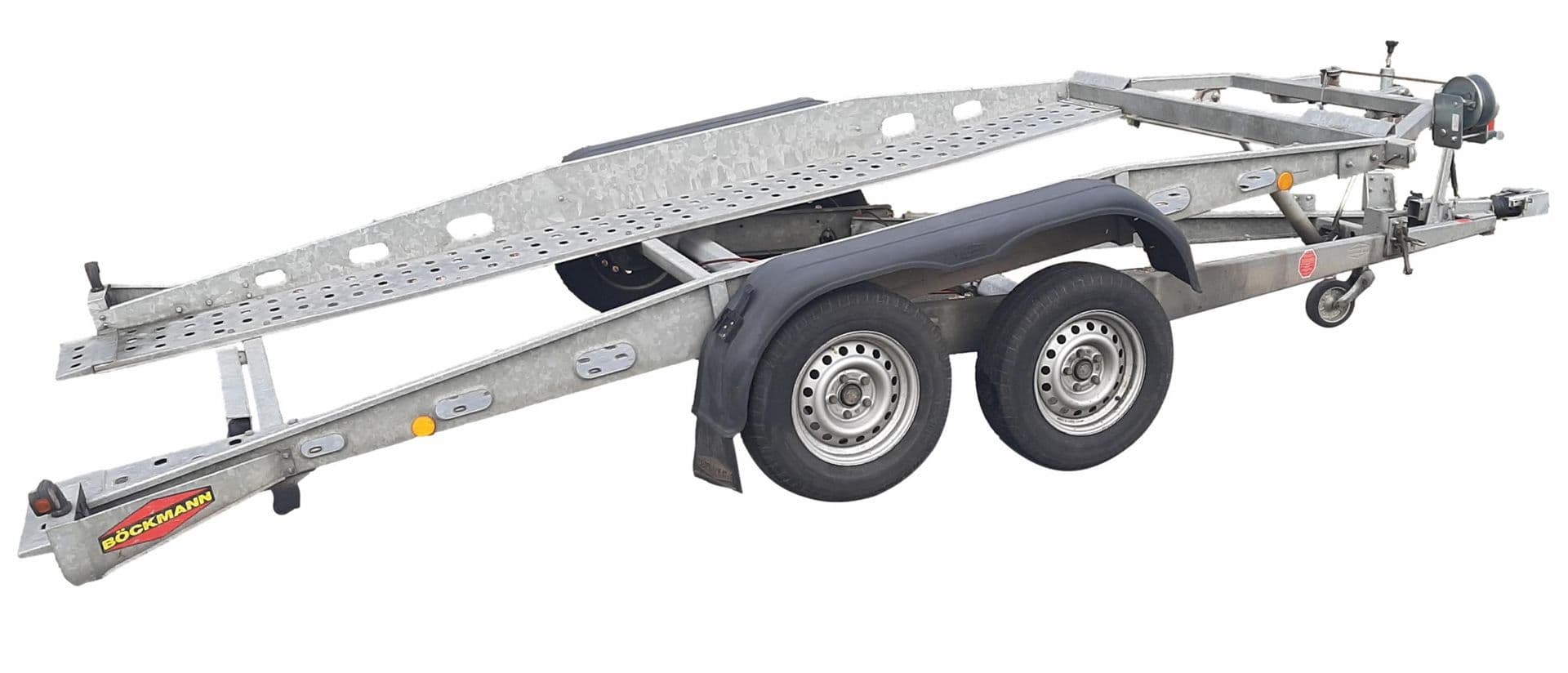 Item image: KFZ / Mehrzwecktransport-Anhänger, absenkbar, zul. GG 2.700 kg, Nutzlast max. 2.000 kg, Ladefläche 4,00 x 1,95 m