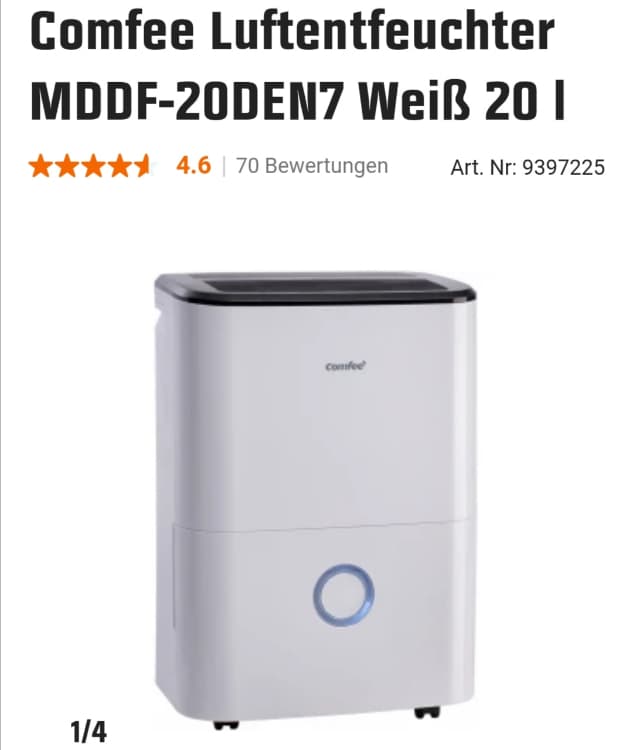 Item image: Haus Luftentfeuchter 20l