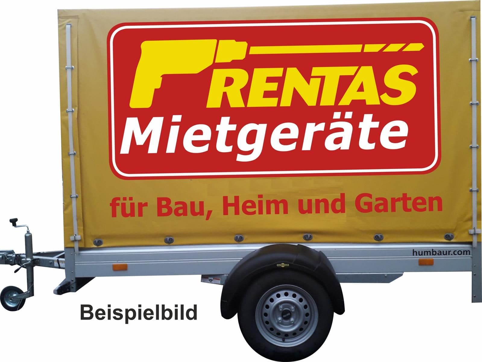 Item image: Anhänger mit Plane, zul. GG 750 kg, Nutzlast max. 540 kg, Ladefläche 2,50 x 1,26 x 1,60 m