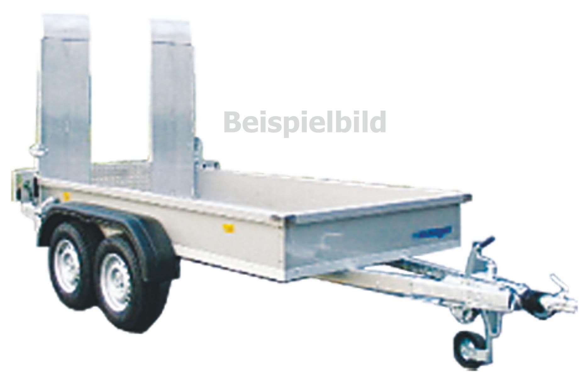 Item image: Anhänger für Minibagger, zul. GG 2.500 kg, Nutzlast max. 2.000 kg